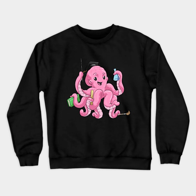 Octopus Teacher Pointer Crewneck Sweatshirt by Markus Schnabel